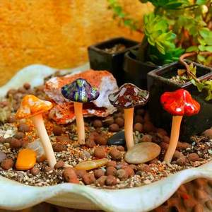 OEM Custom Outdoor Ceramic Garden funghi Figurine piante Decorative picchetti accessori ornamenti per <span class=keywords><strong>prato</strong></span> statua - Product Image 4
