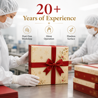 Coffret Cadeau Exclusif Personnalisé Premium pour Noël – Boîte Cadeau en Papier Raffiné pour Emballage de Chocolats et Biscuits de Noël