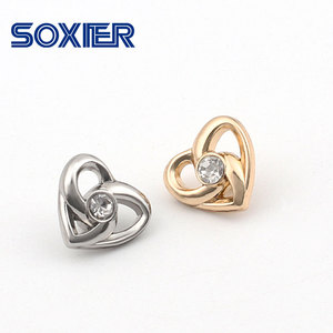 Bán buôn tùy chỉnh <span class=keywords><strong>Rhinestone</strong></span> Inlay kim loại Matte men chân may nút cho hàng may mặc - Product Image 2