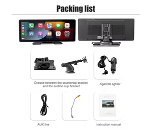 <span class=keywords><strong>Pantalla</strong></span> Táctil Portátil CarPlay <span class=keywords><strong>de</strong></span> 10.26 Pulgadas, Reproductor MP5 <span class=keywords><strong>para</strong></span> Auto, Navegación AUX, Cámara <span class=keywords><strong>de</strong></span> Reversa, Reproductor Bluetooth <span class=keywords><strong>para</strong></span> Auto - Product Image 3