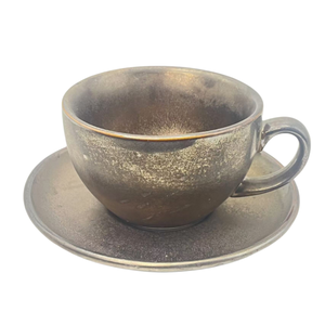 Factory Custom Japanese Retro Kiln Change Latte Coffee Mug 3oz 6oz 9oz Creative Ceramic Coffee Cup and Saucer <b>Set</b> - Product Image 6