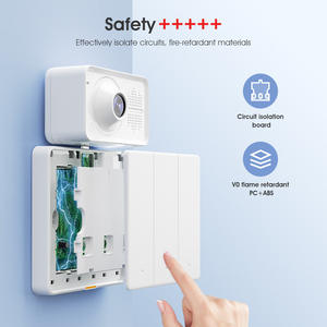 Interrupteur mural intelligent Graffiti 10A 2.4GHz RF433 Wi-Fi avec commande vocale par application, minuterie, norme européenne EU, bouton poussoir - Product Image 2