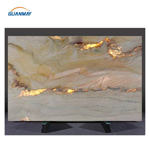 Brazil macaubas tự nhiên mờ quartzite tấm bookmatch tường gạch đầu quartzite Countertop nhà bếp Backlit nền - Product Image 2
