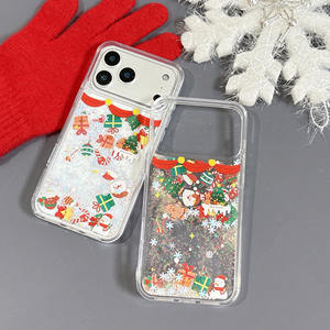 <span class=keywords><strong>Coque</strong></span> de Noël à paillettes liquides et séquins pour <span class=keywords><strong>iPhone</strong></span> 17 16 15 14 13 12 <span class=keywords><strong>11</strong></span> Pro Max avec Père Noël coulissant – Cadeau de Noël - Product Image 6