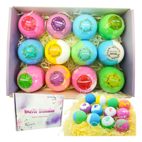 Marque distributeur Ensemble de 2 bombes de bain bio pour enfants avec bulle pour bain surprise écologique Bombes de bain à la lavande pour la douche