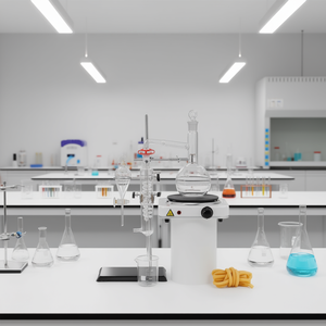 Kit de Distillation d'Huiles Essentielles 500 ml, Appareil avec Plaque Chauffante 1000W, Raccord 24/40, 33 Pièces de Verre de Laboratoire - Product Image 2