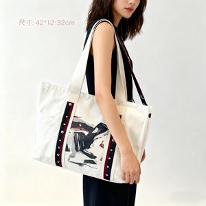 Hot-bán mùa hè của phụ nữ thời trang vải túi xách với dây kéo đóng cửa tùy chỉnh logo & Thiết kế-Bán buôn - Product Image 4