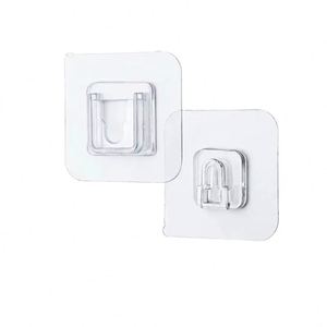 Ganchos Adhesivos de Doble Cara con Ventosa, Fuertes y Transparentes para Cocina y Baño - Product Image 1