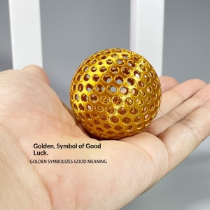 Novedad 2026: Juguete Antiestrés de Oficina, Bola Dorada Impresa en 3D, Bola Hueca Pequeña para Manualidades - Product Image 3