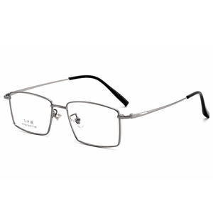 Lunettes de vue carrées à monture complète en fil doré Ti-P 3108 pour hommes, style professionnel avec verres en résine légers - Product Image 5