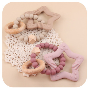 Nouveaux produits <span class=keywords><strong>pour</strong></span> bébé Cartoon Stars Tooth Gum <span class=keywords><strong>Jouet</strong></span> de dentition en silicone <span class=keywords><strong>pour</strong></span> bébé - Product Image 2