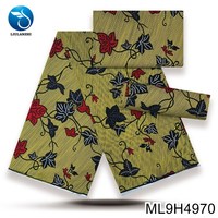 Tissu de Coton Imprimé Wax Africain Double Face 6 Yards/Pièce 150gsm Batik pour Robes de Mariée Pagne pour Garçons Filles