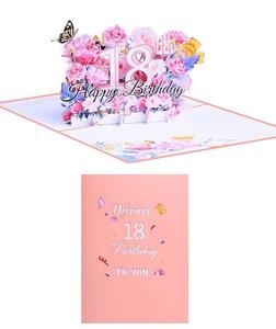 Tarjeta de Felicitación Pop-up con Corte Láser para Cumpleaños 100, 30, 60, 80, Tarjeta de Feliz Cumpleaños 3D con Nota en Blanco y Sobre - Product Image 3