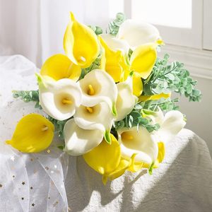 Flores Artificiales de Lirio de Cala Blancas y Moradas de PU de Alta Calidad con Tacto Real, Lirios de Cala para Decoración de Bodas y Hogar, para el Día de la Madre - Product Image 4