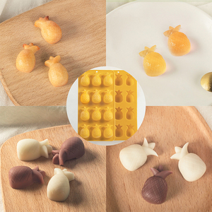Jelly xà phòng nến <span class=keywords><strong>Maker</strong></span> dứa nướng công cụ DIY 3D Ice Cube khay sô cô la fondant khuôn mẫu trang trí tùy chỉnh mini dễ thương Silicone - Product Image 5