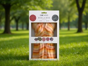 Abito lungo da donna Dotado Dolado con scollo a V a righe, senza maniche, ampio, casual, estivo, in chiffon intrecciato traspirante e plissettato - Product Image 2