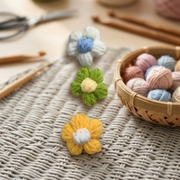 Fleurs artificielles en crochet faites à la main, écologiques, taille personnalisée, cadeau pour la décoration de vêtements
