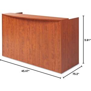 Bureau d'accueil Alera Valencia Series 71w X 35 1/2d X 42 1/2h Cerisier pour Hôtels et Restaurants avec Éclairage LED en MDF et Marbre - Product Image 2