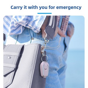 Xách tay 1200mAh Mini ngân hàng điện với sạc không dây Keychain Pocket Carry Micro <span class=keywords><strong>USB</strong></span> 5 Wát nhựa Điện thoại di động khẩn cấp nguồn - Product Image 5