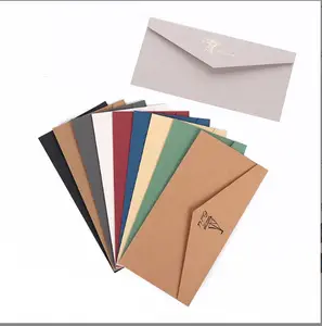 22X11Cm Brief Envelop, Verschillende Kleuren Envelop, Stempelen Folie Printen Gerecycled Papier Envelop Met Brief Papier