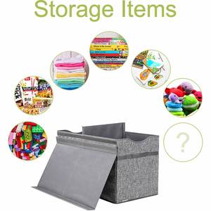 Boîte de rangement pour jouets d'enfants, vêtements, articles ménagers, grande capacité avec couvercle, panier de rangement pliable pour collations de bébé - Product Image 4