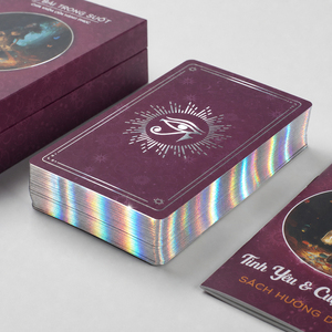 Stampa Personalizzata di Carte <span class=keywords><strong>dei</strong></span> <span class=keywords><strong>Tarocchi</strong></span>, Mazzo di Oracoli con Nucleo Nero 350gsm, <span class=keywords><strong>Gioco</strong></span> Spirituale Personalizzato con Scatola Rigida di Lusso - Product Image 4