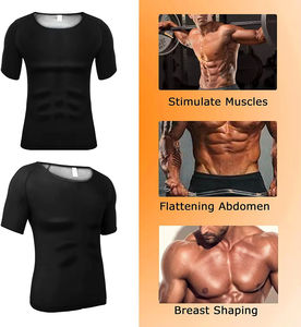 JULYFIT abbigliamento sportivo da uomo grasso che <span class=keywords><strong>brucia</strong></span> il calore intrappolando gilet di compressione Fitness allenamento termico top da Sauna felpa - Product Image 3