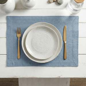 Napperons en lin de poids moyen pour les acheteurs de projets en gros avec bord ourlé pour les banquets d'hôtel - Product Image 1