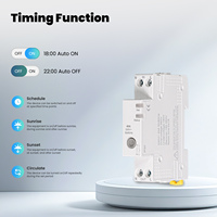 Moes TUYA Smart Switch Compteur d'énergie 1P + N 6-63A 220V Contrôle WIFI Mini Disjoncteur Minuterie Relais Smart Life