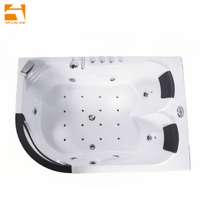 <span class=keywords><strong>Bañera</strong></span> de hidromasaje blanca de lujo <span class=keywords><strong>para</strong></span> 2 personas, <span class=keywords><strong>bañera</strong></span> de esquina de Villa con grifo de cascada, almohadas cómodas - Product Image 2