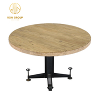 Table de salle à manger en bois massif, meubles commerciaux de Style européen, rustique, Vintage, grand ventre, pin rond