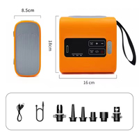 Pompe à air électrique haute pression 5200mAh 0-22 PSI, gonfleur portable rechargeable pour tentes gonflables, planches de SUP