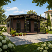Maison préfabriquée en conteneur extensible de 2,4 m de hauteur au plafond, 20, 30 ou 40 pieds, 3 chambres, cuisine, pliable, relocalisable, en acier, type Casita
