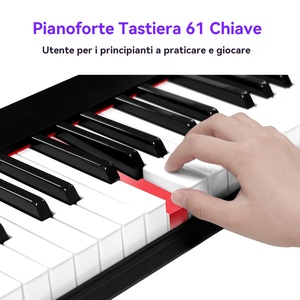 TERENCE PT-611 คีย์บอร์ดเปียโนดิจิตอลแบบพกพาอิเล็กทรอนิกส์ 61 คีย์พร้อม <span class=keywords><strong>MIDI</strong></span> 140 เสียง 128 จังหวะสำหรับผู้ที่ชื่นชอบดนตรี - Product Image 6