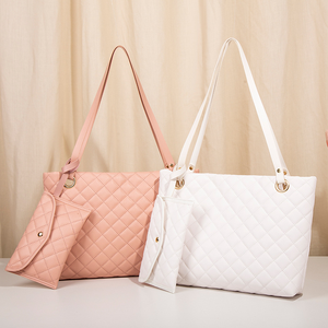 <span class=keywords><strong>Nuevo</strong></span> Conjunto de 2 Piezas de Moda para Mujer, Bolso Tote de Cuero PU, Bolso de Hombro Cruzado con Monedero, Bolso Blanco Informal de Gran Capacidad para Teléfono - Product Image 3