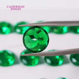 Cadermay Tsavorite Round Synthetic Gemstone Green Loose Stone For Jewelry Making - Product Image 3