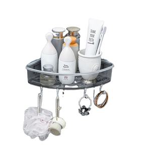 Estante de Ducha Triangular para Baño con Ganchos, Cesta de Almacenamiento Montada en la Pared - Product Image 1