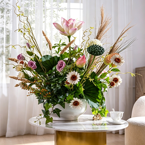 Orchidea Artificiale di Alta Qualità con <span class=keywords><strong>Vaso</strong></span> Dorato per Decorazione Casa, Hotel, Giardino, Showroom, Negozio, <span class=keywords><strong>Pianta</strong></span> di Orchidea con <span class=keywords><strong>Vaso</strong></span> dall'Aspetto Realistico - Product Image 2