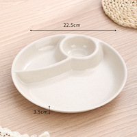 Assiette à 3 compartiments pour le contrôle des portions, idéale pour les régimes amaigrissants, compatible micro-ondes, en PP, moulée par injection sur mesure (OEM)