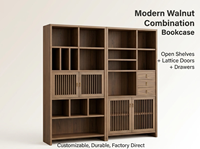 Robe asymétrique à volants sur le côté |   Armoire de nuit en bois massif noyer avec plateau en marbre et rails incurvés pour salon, hôtel, chambre à coucher
