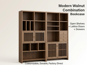 Robe asymétrique à volants sur le côté |   Armoire de nuit en bois massif noyer avec plateau en marbre et rails incurvés pour salon, hôtel, chambre à coucher - Product Image 2