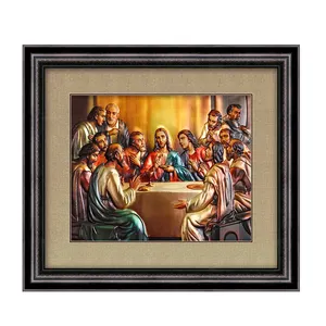 Last supper religioso cudros ultima cena guadalupe arts jesus home wall arts 3D framed arts Last supper religious models