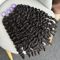 Extensions de cheveux en crochet brésiliennes bouclées espagnoles pré-bouclées, design à fil invisible, vente en gros