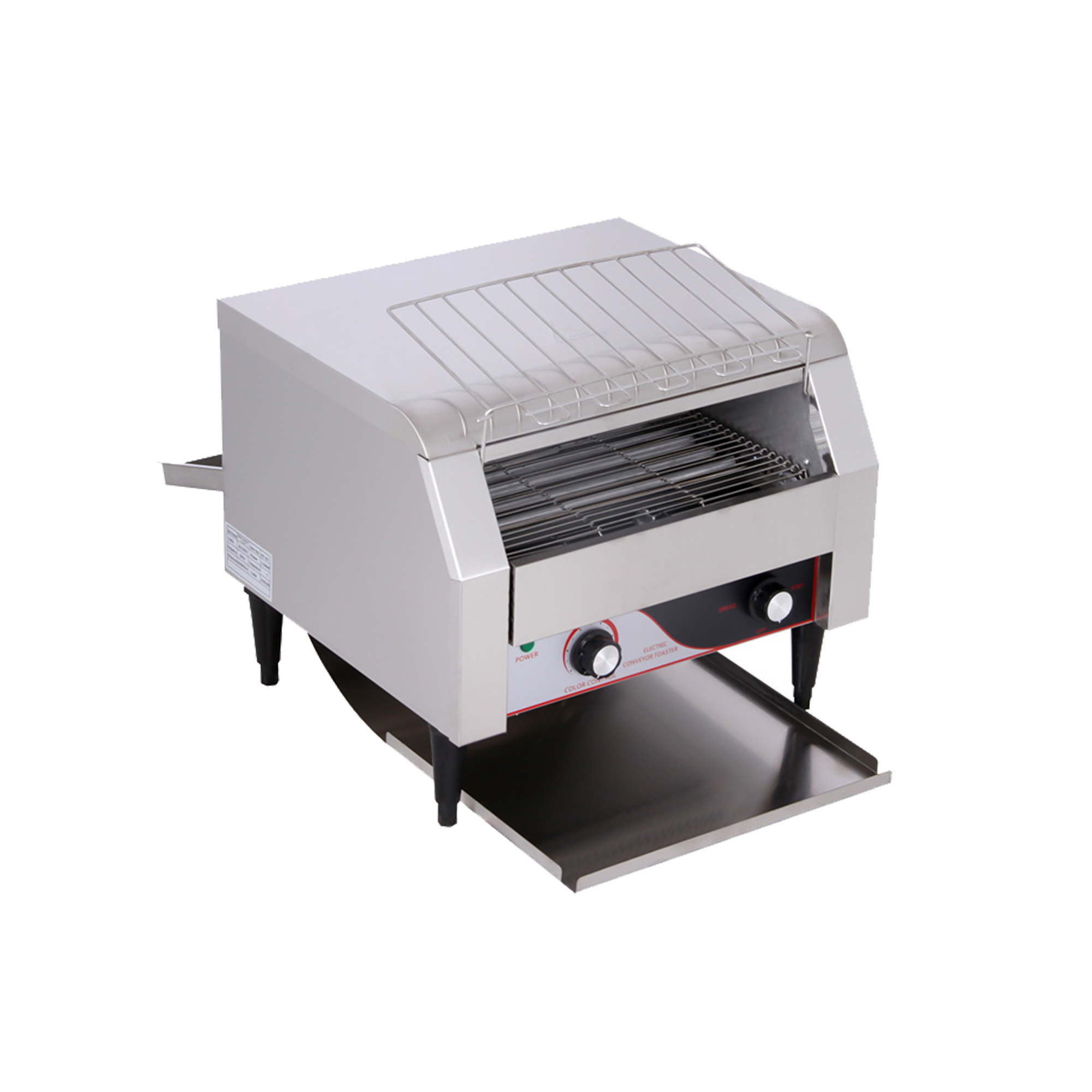 Тостер на цепочке, коммерческий квадратный тостер на гусеничном ходу, автоматический станок для завтрака в отеле, тостер из нержавеющей стали
