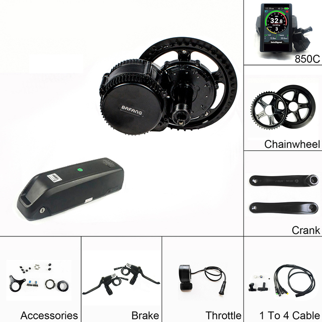 Greenpedel Bafang BBS01 36V 250W Mid Drive Electric Bike Motor Kit With 16Ah Battery