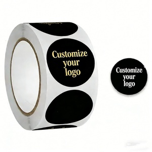 Etiquetas de Papel Dorado en Rollo, Etiquetas Cosméticas, Pegatinas con Logotipo Empresarial, Pegatinas de Vinilo Impermeables con Logotipo Personalizado, Pegatinas de PVC para Cosméticos - Product Image 1