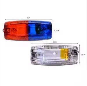 Tipo de clip, luz de hombro LED, precaución de seguridad, lámpara de señal de tráfico, luz de advertencia estroboscópica roja y azul - Product Image 2