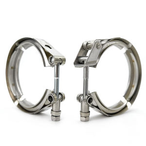 Klem pita <span class=keywords><strong>V</strong></span> sistem knalpot mobil, bagian Auto 2.5 3 4 inci Vband 304 baja tahan karat - Product Image 1