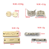 Accessoires de vêtement Étiquettes de logo de vêtements en métal personnalisées Étiquette nominative, Étiquettes de plaque d'étiquette de vêtement en métal à coudre pour vêtements