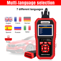 Lector de Códigos OBD2 para Automóviles KONNWEI KW851 y Herramienta de Diagnóstico con Reinicio de Luz de Servicio de Aceite de 12 V para Escáner con Actualización en Línea